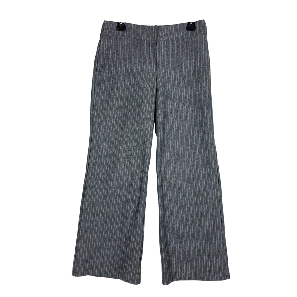 New York & Company Pants Womens S Gray Pinstripe Ponte Dress Stretch Work Career